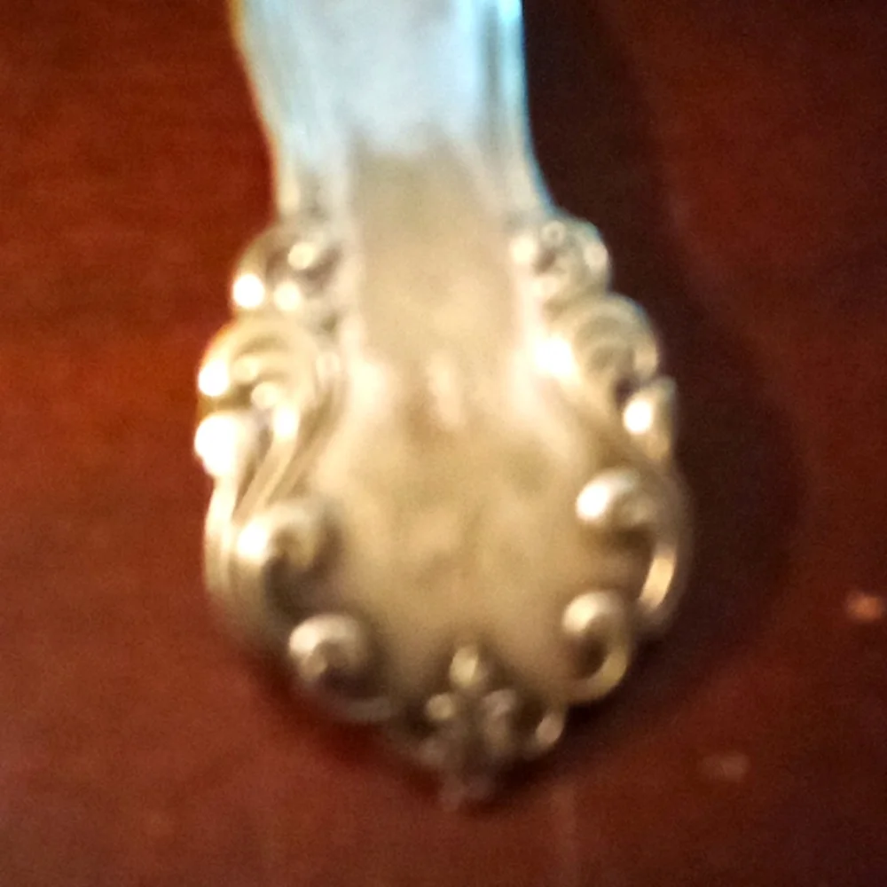 Lovely Vintage silver plate meat fork